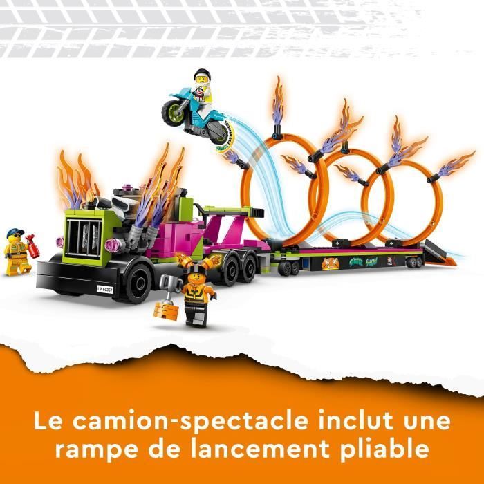 LEGO® City Stuntz 60357 Stuntuitdaging: Vuurringen, Motorspeelgoed met Vrachtwagen