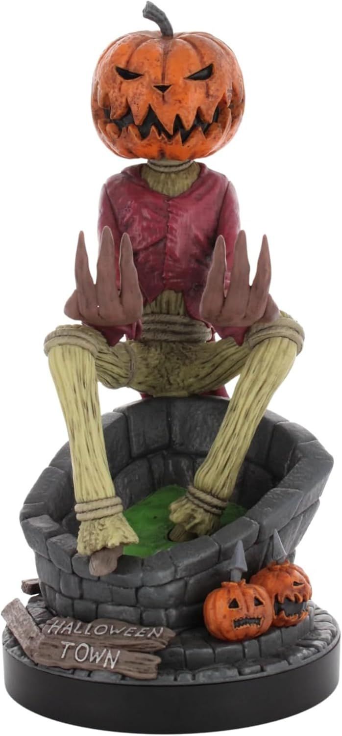 The Nightmare Before Christmas Pumpkin King Figurine - EXQUISITE GAMING - Cable Guys - Small Accessory Stand - 20 cm