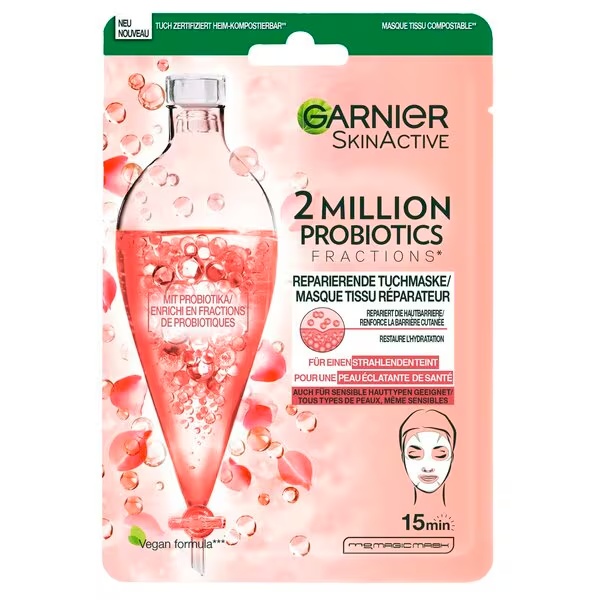 Garnier SkinActive 2 Millions probiotická tkanivová maska<br>22 g, všetky typy pleti