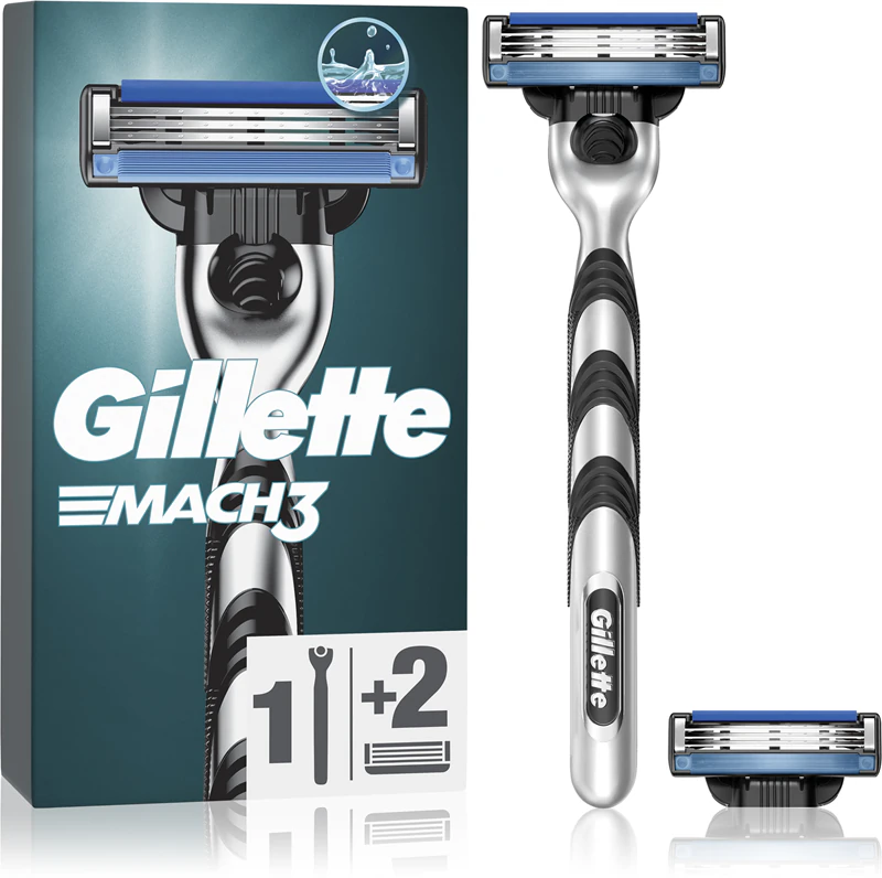 Holiaci strojček Gillette Mach3 + náhradné čepele