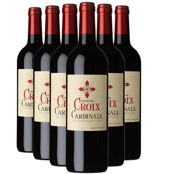 Château Croix Cardinale Saint-Emilion Grand Cru 2019 - Vino Tinto Burdeos (6x75cl)