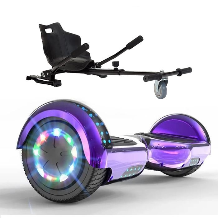Hoverboard cromado morado de 6,5
