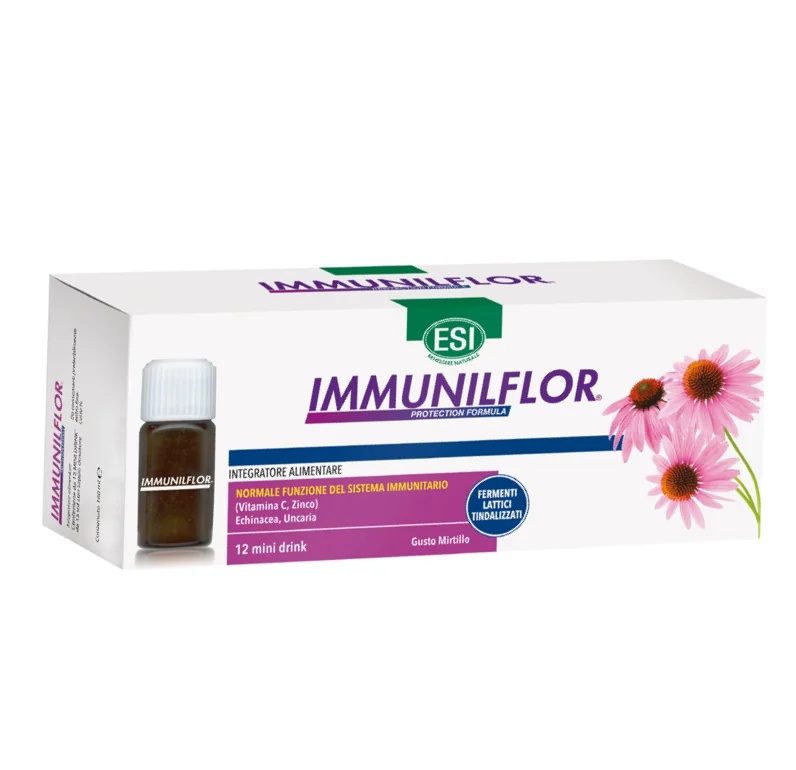 ESI Immuniflor voedingssupplement: 12 mini-drankjes voor een betere weerstand tegen ziekteverwekkers.