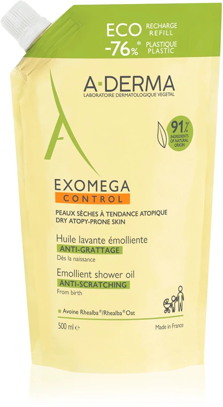 A-Derma Exomega Control minkštinamojo dušo aliejaus papildymas