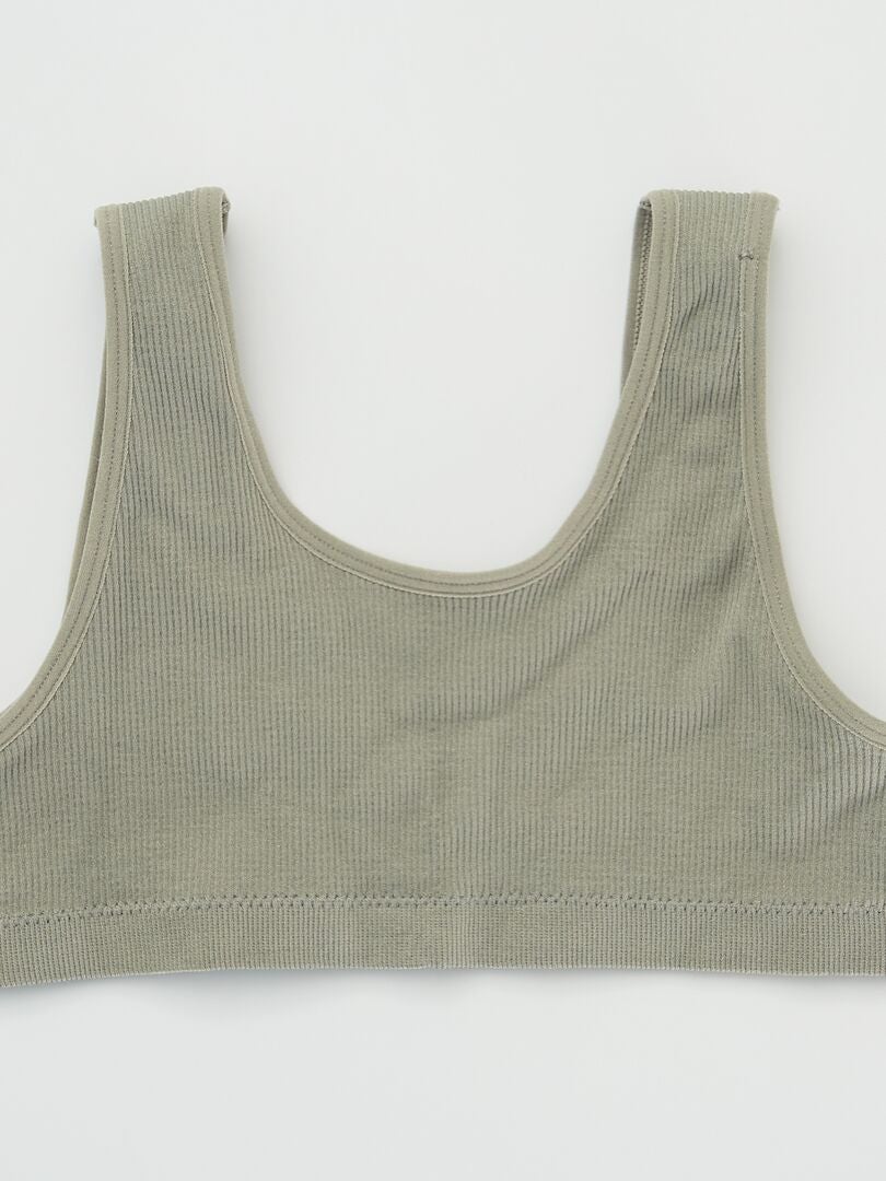 Petit Beguin Gebreide Bralette - Kaki