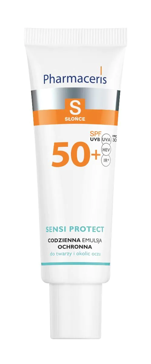 Pharmaceris S Sensi Protect Codzienna emulsja ochronna do twarzy i okolic oczu SPF50+