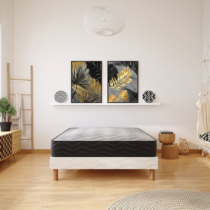 3D Set 140x190 | Slatted base + 20cm Techno Foam mattress | Medium-firm comfort