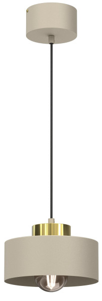 Lampa Wisząca MARTI Beżowo-złota 1xE27 20cm Nowoczesna do Salonu