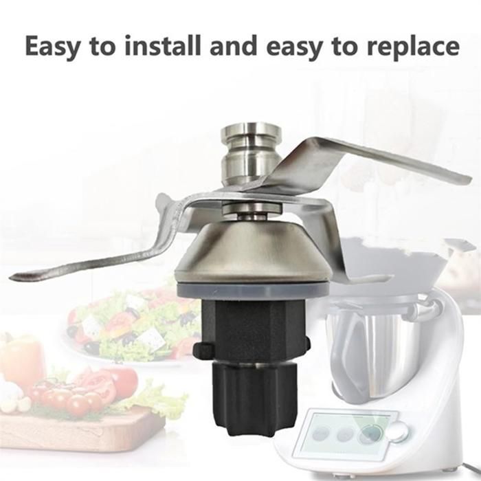 Vervangend mes voor de Vorwerk Thermomix TM31 keukenmachine, beschermkap en stalen meskoponderdelen.