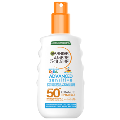 Garnier Ambre Solaire Sunscreen Lotion Spray herkille lapsille SPF 50