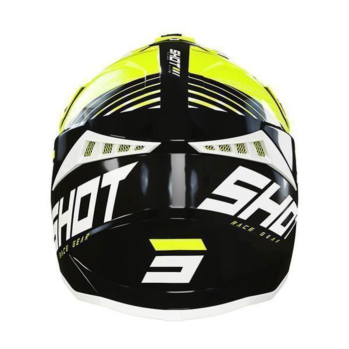 Shot Lite Fury Sort Neon Gul Blank Hjelm