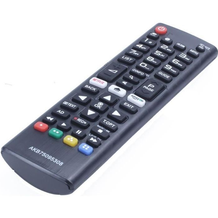 Control remoto para TV - LG - AKB75095308 - Compatible con 55UJ630V, 65UJ630V y 43UJ630V - Negro - Individual