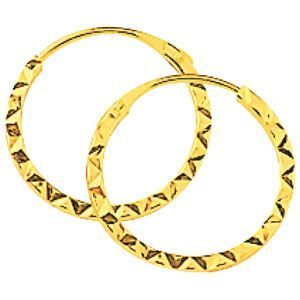 18k gold earrings (12 mm)