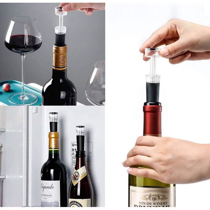 Juego de accesorios para vino - ZGEER - Sacacorchos de palanca - Vertedor de vino - Caja de regalo de madera
