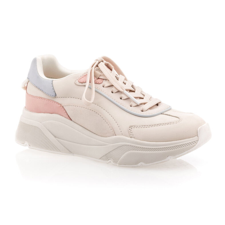 Zapatillas deportivas para mujer color beige.