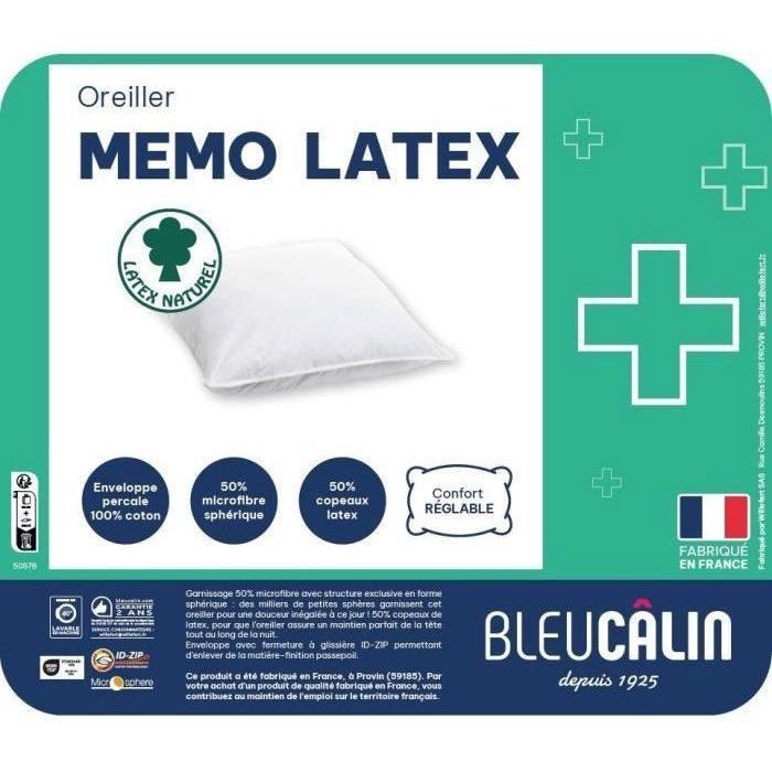 Cuscino Memolatex - 60 x 60 cm - Medio - BLUE CALIN - Bianco