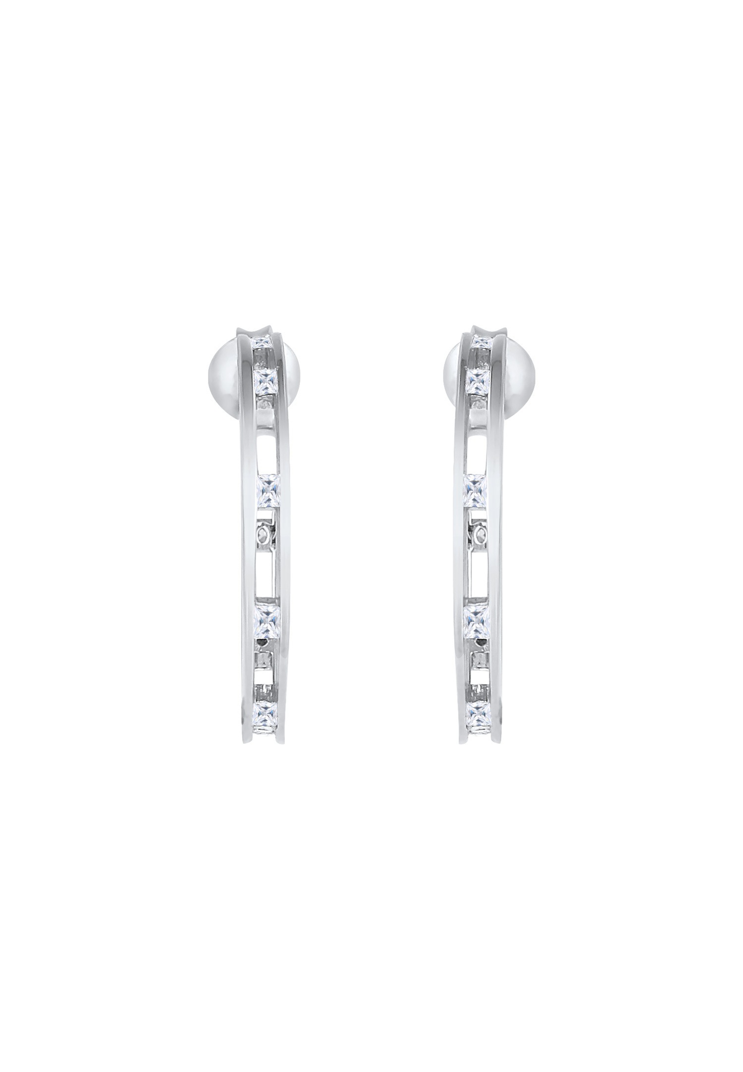 Elli Les dames créoles se branchent sur la tendance classique avec une pierre précieuse de zircone en argent sterling 925 plaqué or