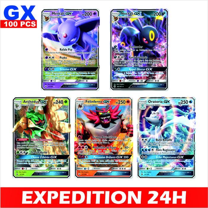 Set van 100 Pokémon-kaarten - OFFICIEEL Frans - GEEN DUPLICATEN