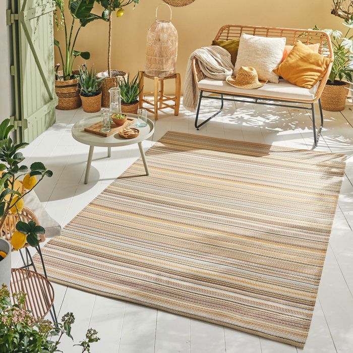 Alfombra de exterior - NAZAR RUGS - CAPRI - Reversible - Beige - 150x220 cm