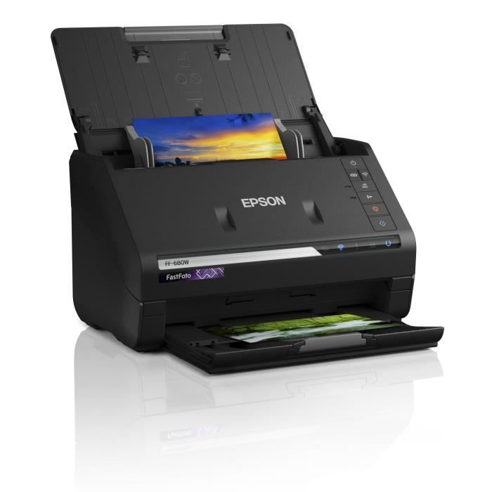 EPSON FastFoto FF-680W Document Scanner - 600 dpi - Wi-Fi with Automatic Document Feeder