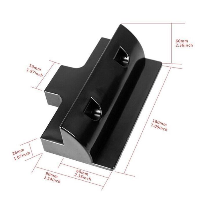 Kit de 7 soportes de montaje de esquina para paneles solares de color negro