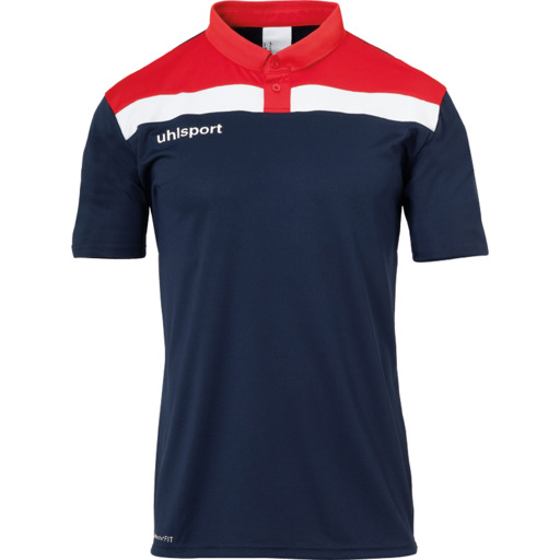 Camisa Polo Offense 23 Azul Marinho/Vermelho/Branco Uhlsport