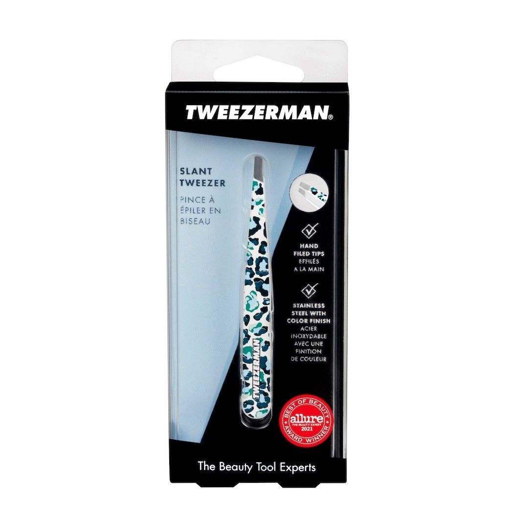 Tweezerman pasvirę pincetai - Leopardo formos