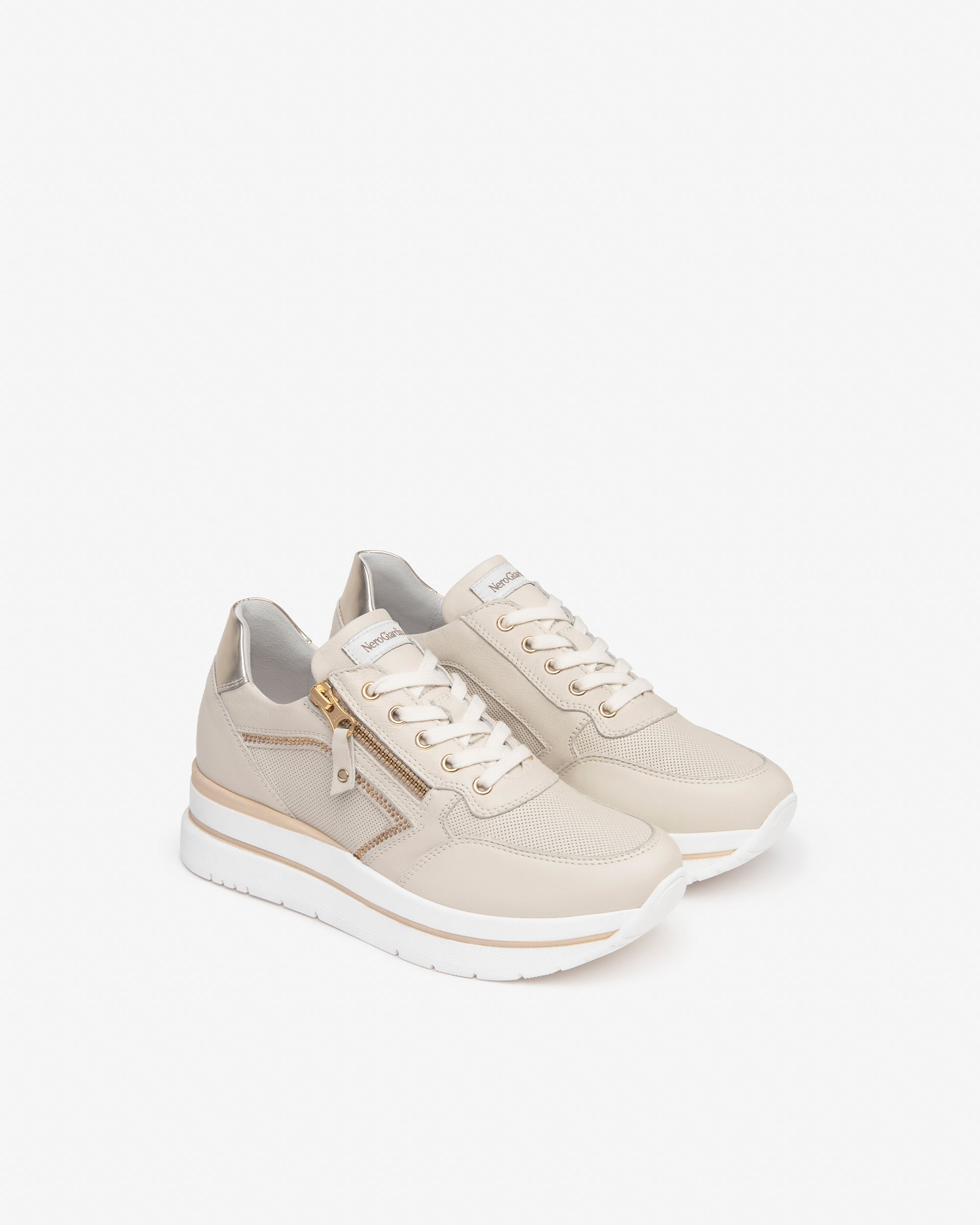 Baskets en cuir et daim pour femmes