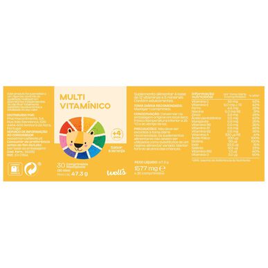 Wells Monivitamiini Junior 30 tablettia 30 tablettia
