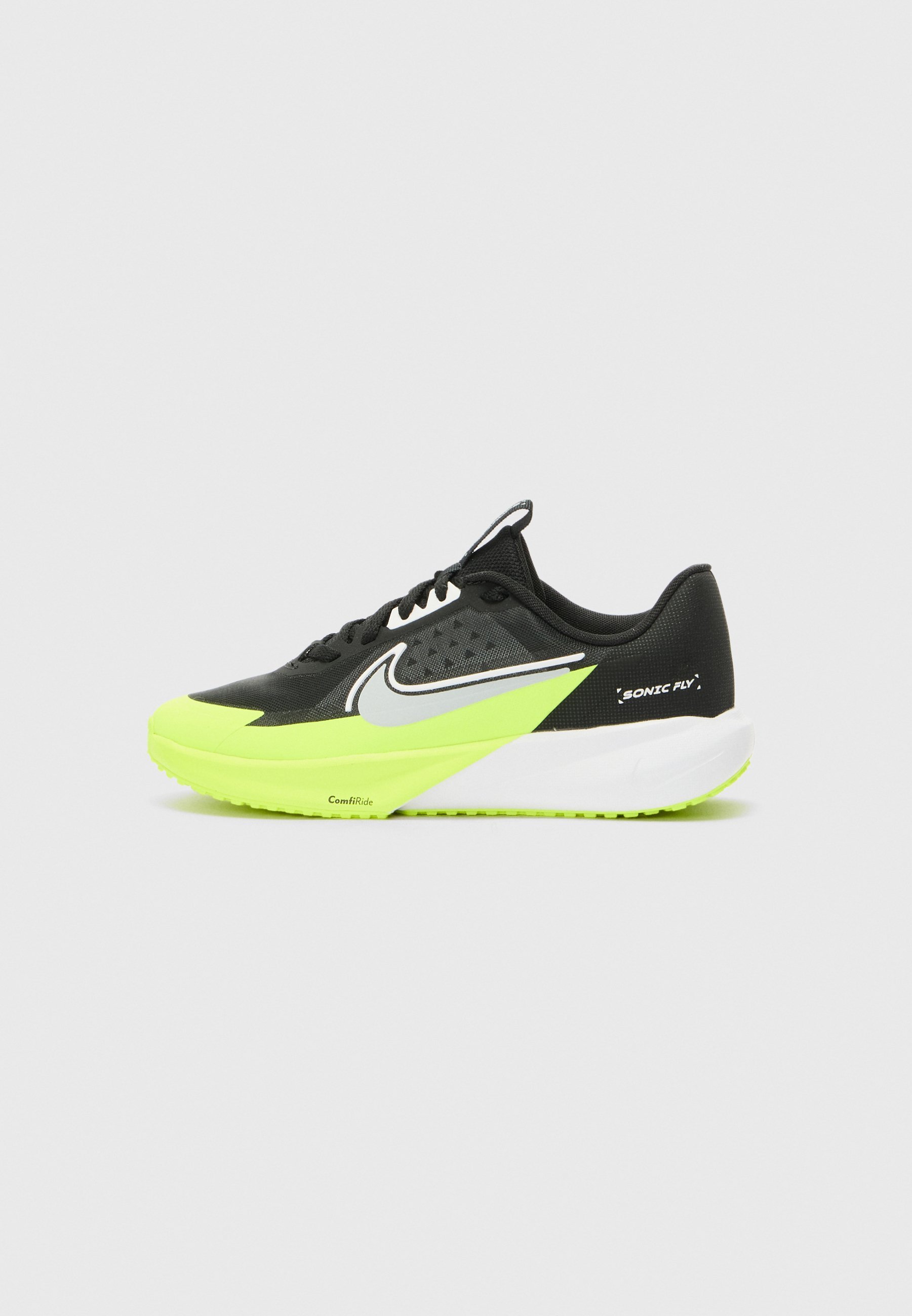 Nike Performance SONIC FLY - Chaussures de running sur route - Noir/Blanc/Volt/Gris loup