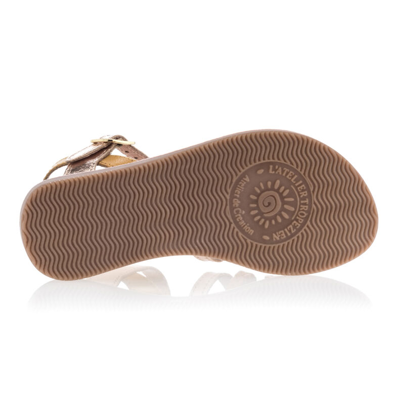 Sandalias amarillas para niña / Zapatos de punta abierta