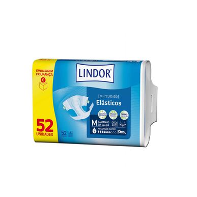 Lindor Fraldas Absorventes Elásticos Adultos Médio      52 un 52 un