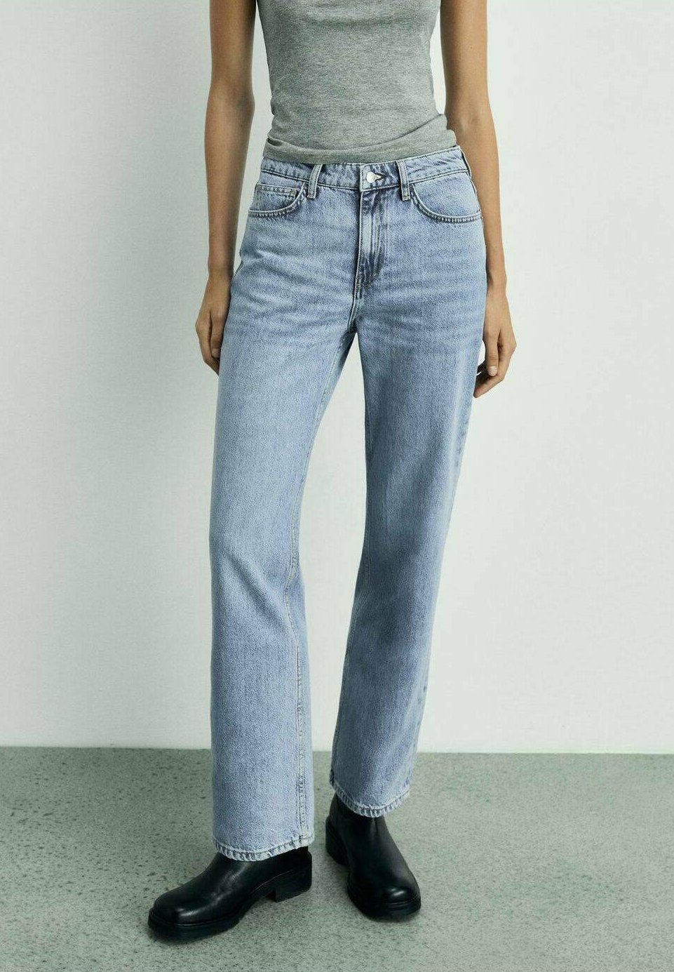 Jeans Mango a gamba dritta - blu