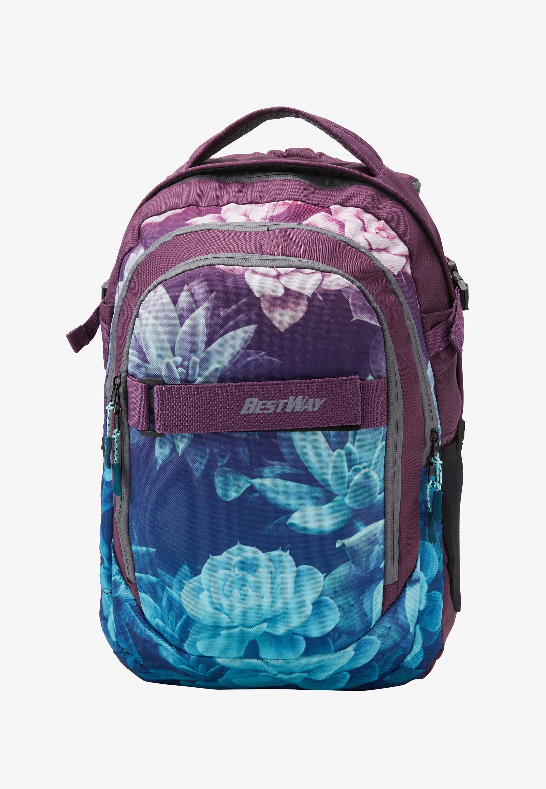 Fabrizio BACKPACK UNISEX - Zaino - grigio verde /rosa