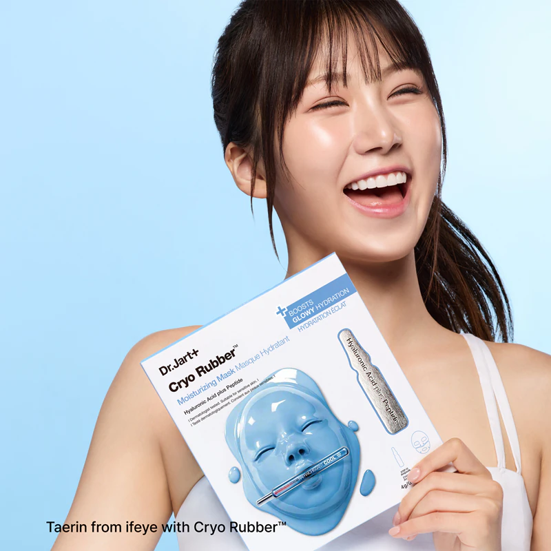 Het Dr. Jart+ Cryo Rubber™ Moisture Mask is een intens hydraterend hydrogelmasker.