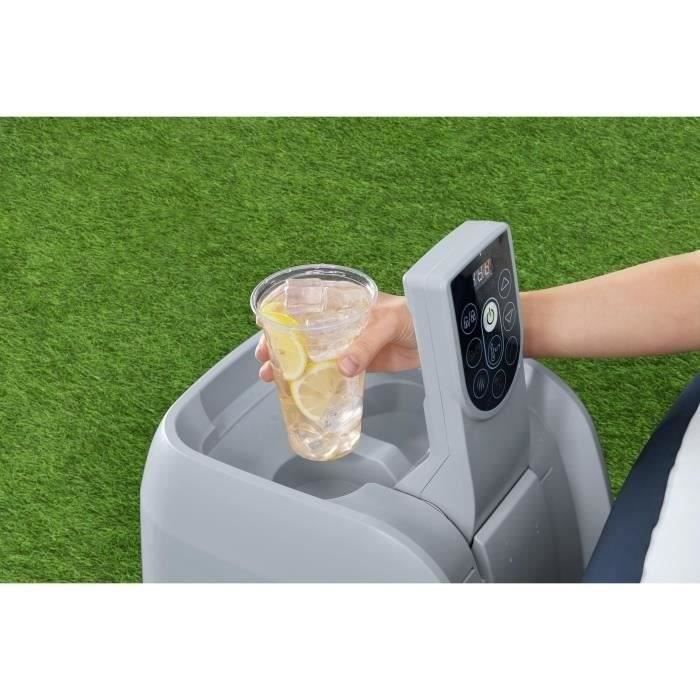Spa gonflable BESTWAY - Lay-Z-Spa Miami - 120 airjets - 180 x 66 cm - 2 à 4 places - Rond + Balai aspirateur électrique Aquascan