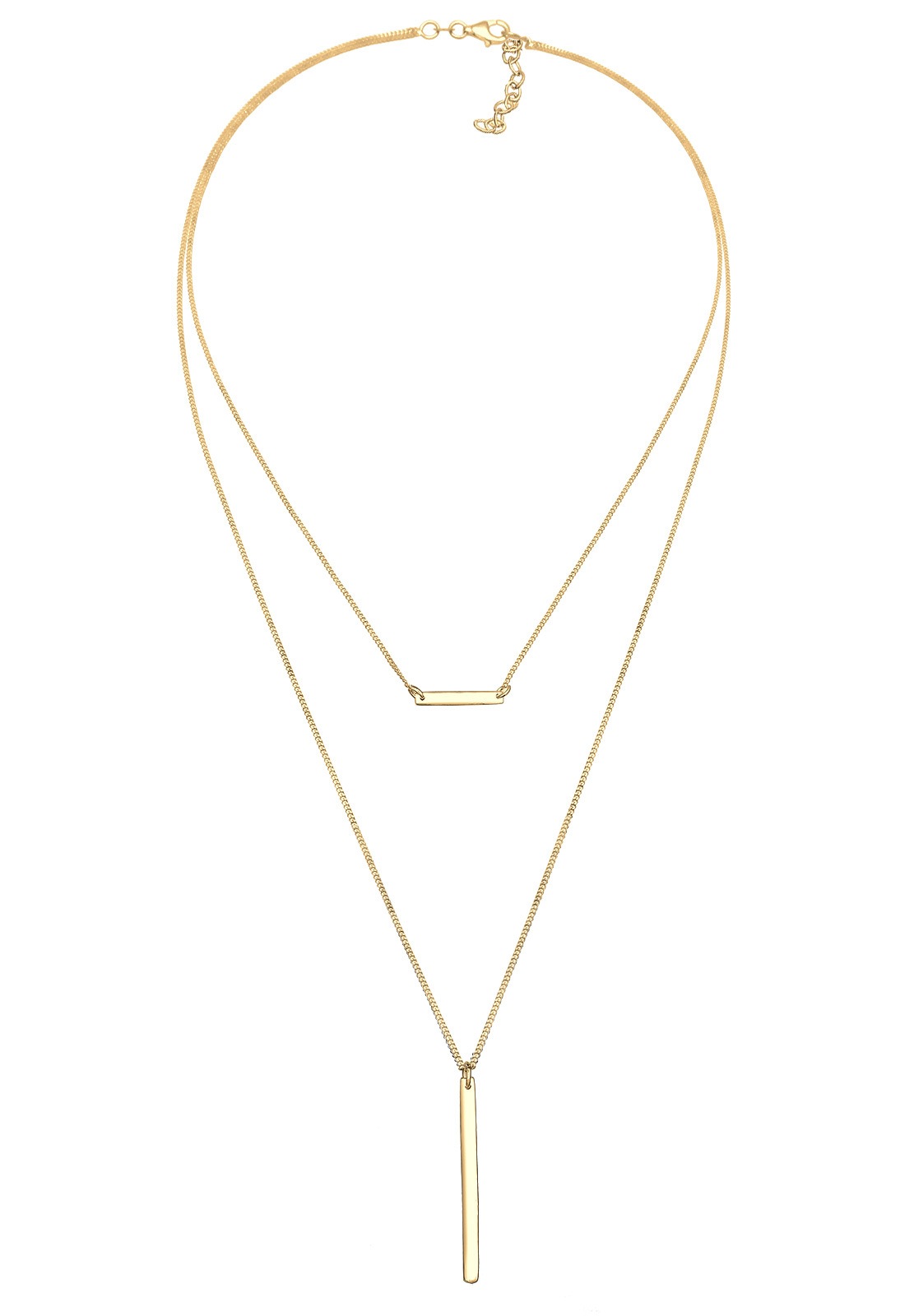 Elli Femme Choker Couches Minimale - (925/1000) Argent