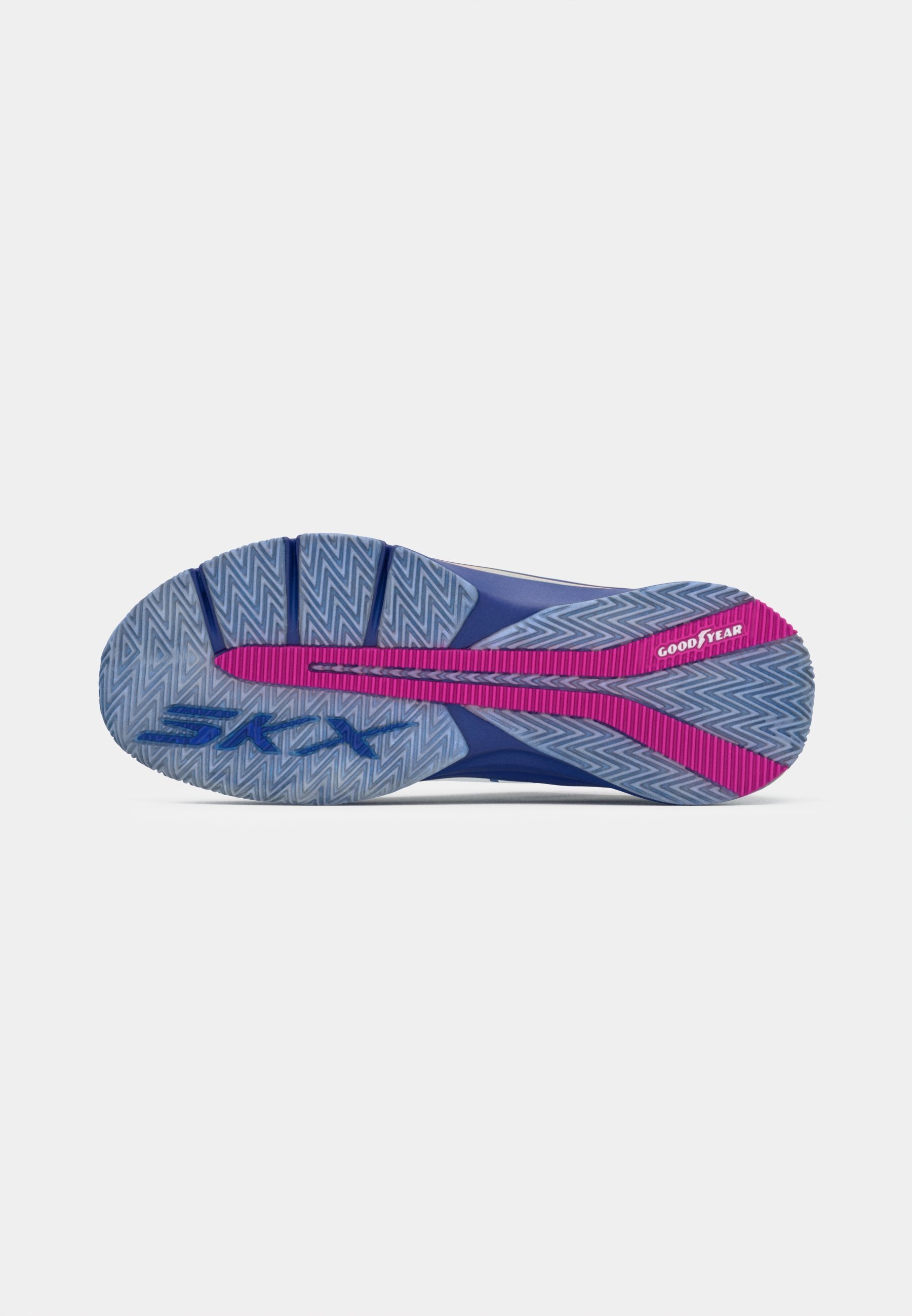 Skechers Performance SKX FULL COURT PRESS - Basketbalschoenen - wit/blauw/lavendel