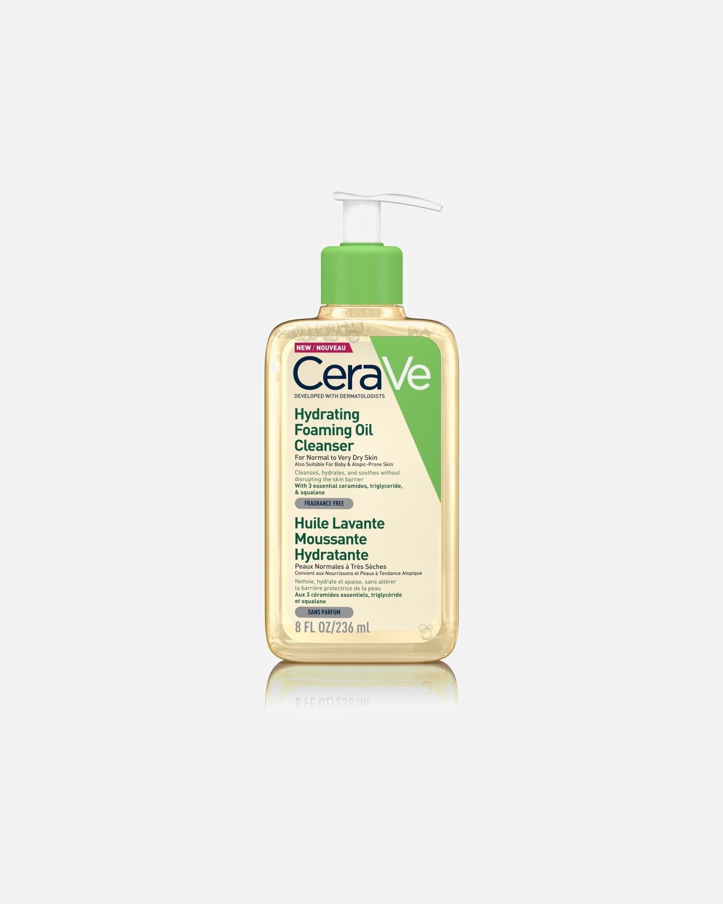 „CeraVe“ veido valomasis aliejus, drėkinamasis putojantis valiklis – 236 ml
