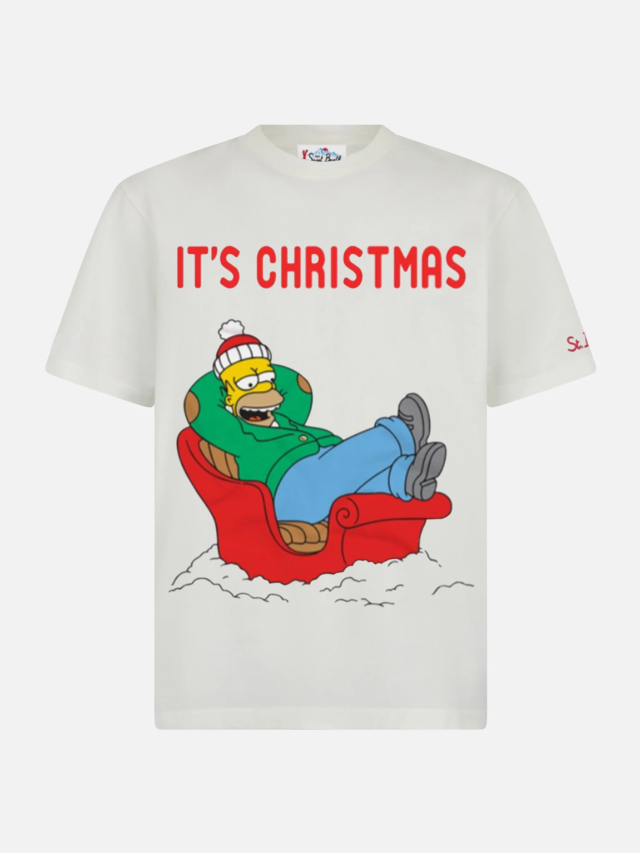 T-shirt d'hiver en coton Arnott's avec imprimé Homer Simpson | THE SIMP
