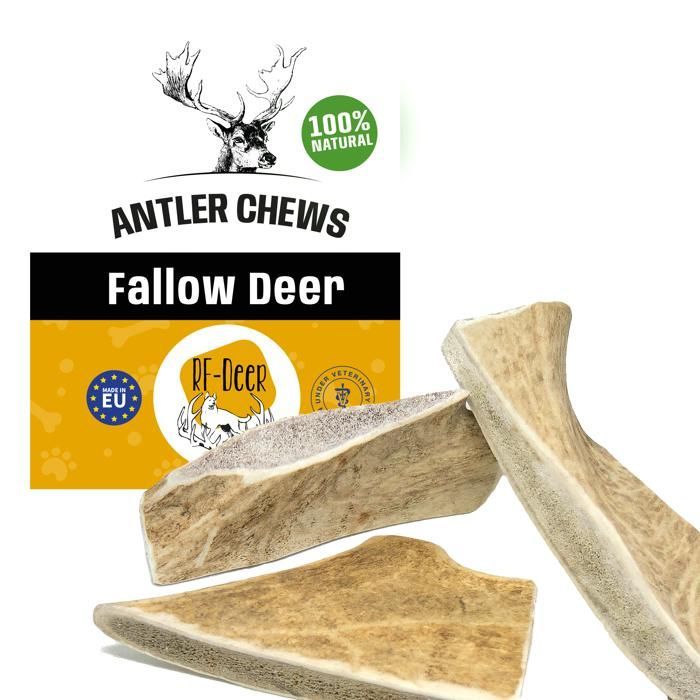 RF - DEER Bois de Daim XL, 81-120g, 18-21 cm, Soft, 100% Naturel Bâtonnets Jouets à mâcher pour Chiots et Chien