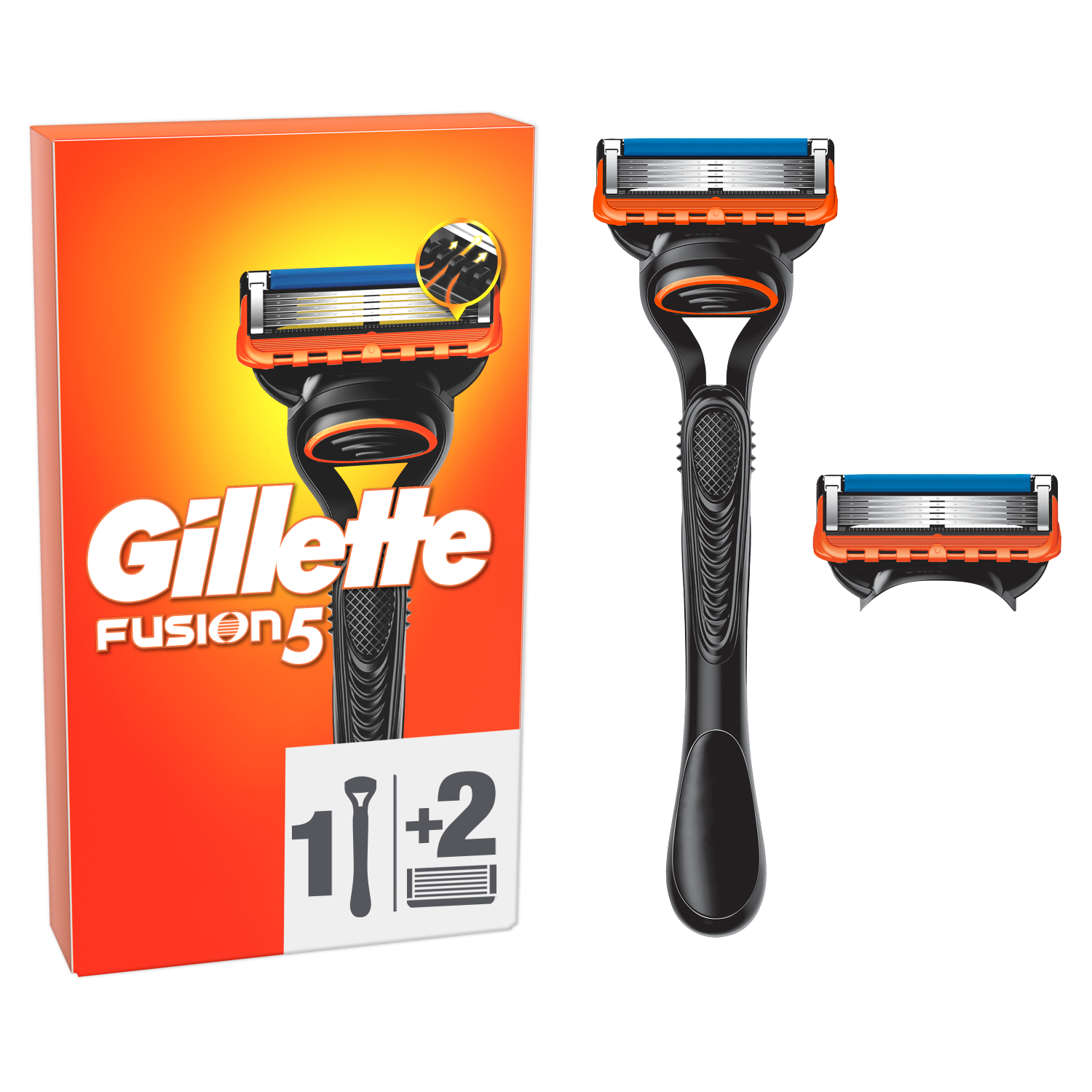 Gillette maszynka do golenia 1szt+wkład 2szt Fusion 5