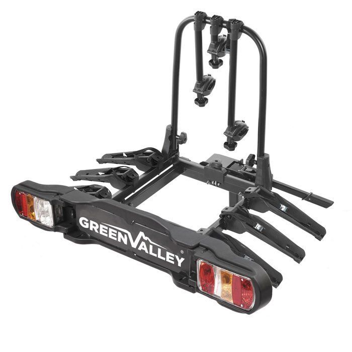Portabicicletas para coche Green Valley Disco para 3 bicicletas - Portabicicletas para coche