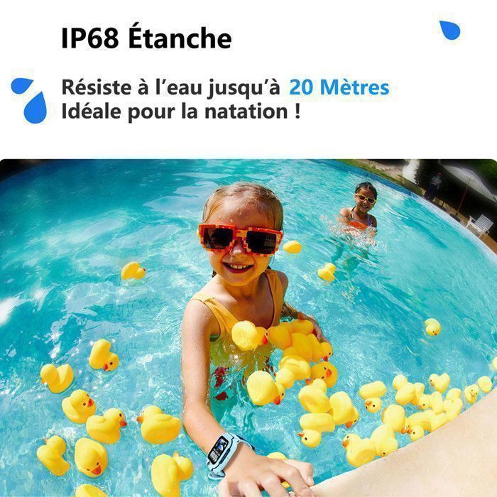 Montre Connectée Enfant 4G GPS - imoo Z3 - Appel Vidéo - Téléphone - Appareil Photo - IP68 Étanche - ROM 8 Go - Cadeau Garçon - Bleu