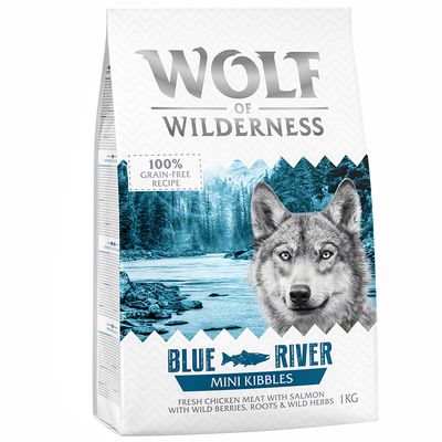 x 1 kg Wolf of Wilderness droog hondenvoer - 3 + 1 gratis!*