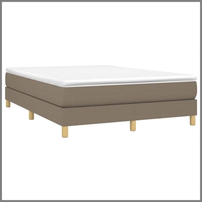 Verende bedbodem - CUQUE - Taupe - 140x190 cm - 100% polyesterstof - Eenvoudige montage