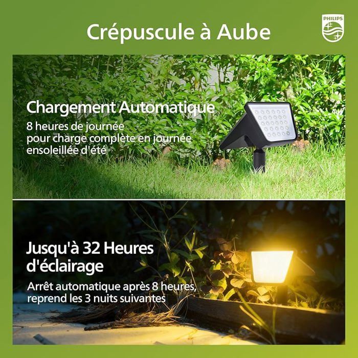 Juego de 6 focos solares exteriores impermeables con 28 LED, 3000K, iluminación paisajística para jardín.