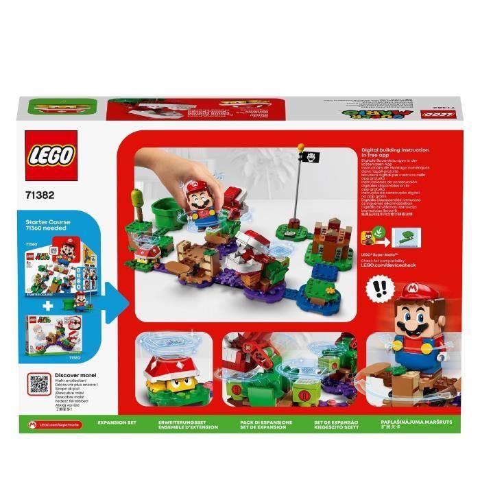 LEGO® Super Mario™71382 Ensemble d’extension Le défi de la Plante Piranha, à combiner avec le Pack de Démarrage LEGO® Super Mario™