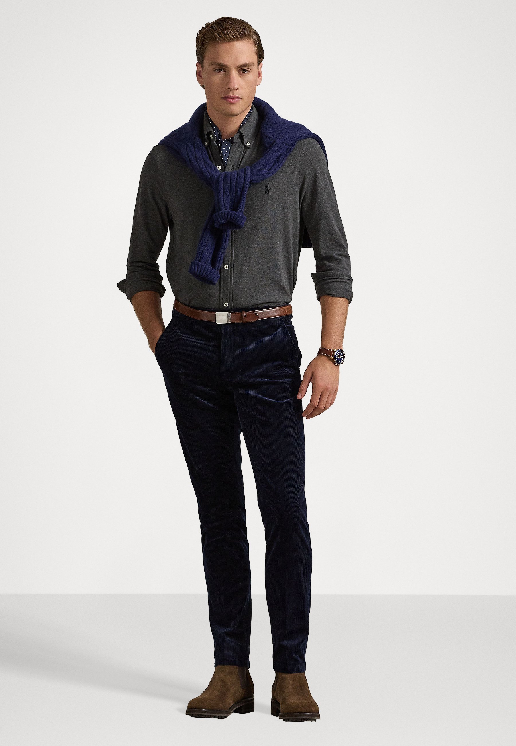 Polo Ralph Lauren FEATHERWEIGHT MESH SÄRK - Särk - windsor heather
