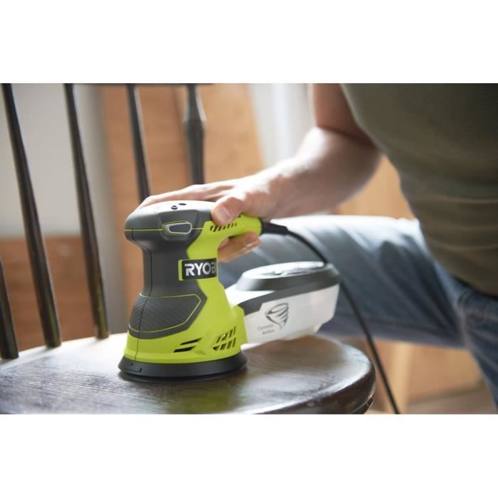 RYOBI - 300W Random Orbital Sander - 7,000-13,000 oscillations/min - 125mm diameter - Variable speed - Supplied with 5 sanding discs - ROS300